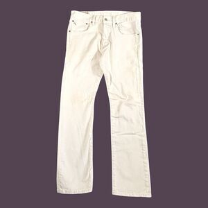 Polo Ralph Lauren Men’s 32X30 Jeans White Varick Slim Straight Button Fly